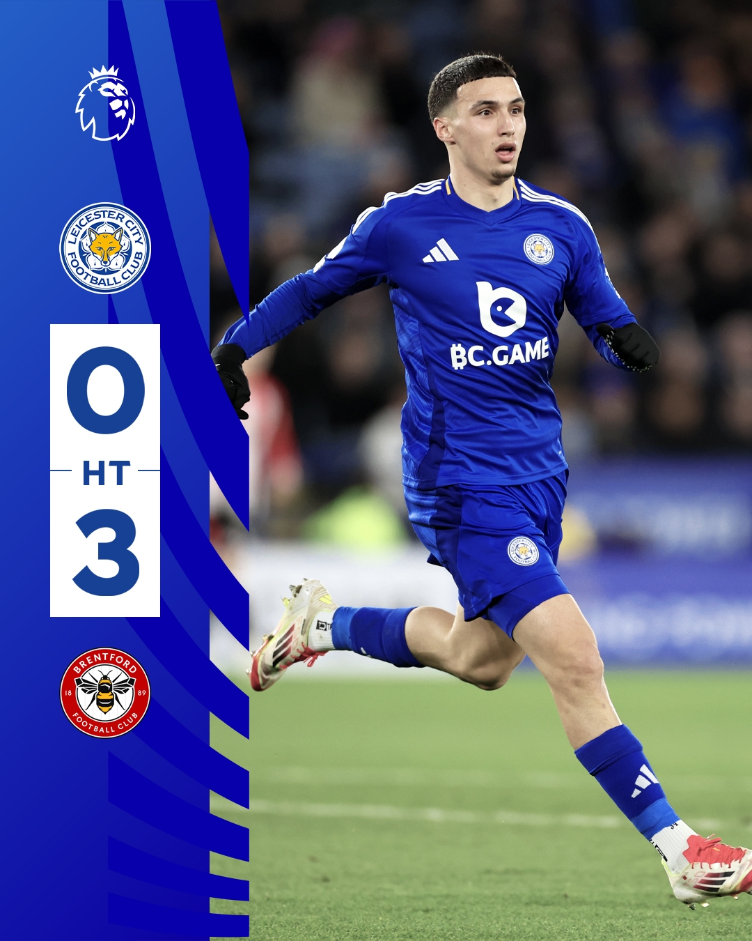  半場0-3！萊斯特若不進球輸球，將主場6連敗0進球創(chuàng)歷史最糟戰(zhàn)績