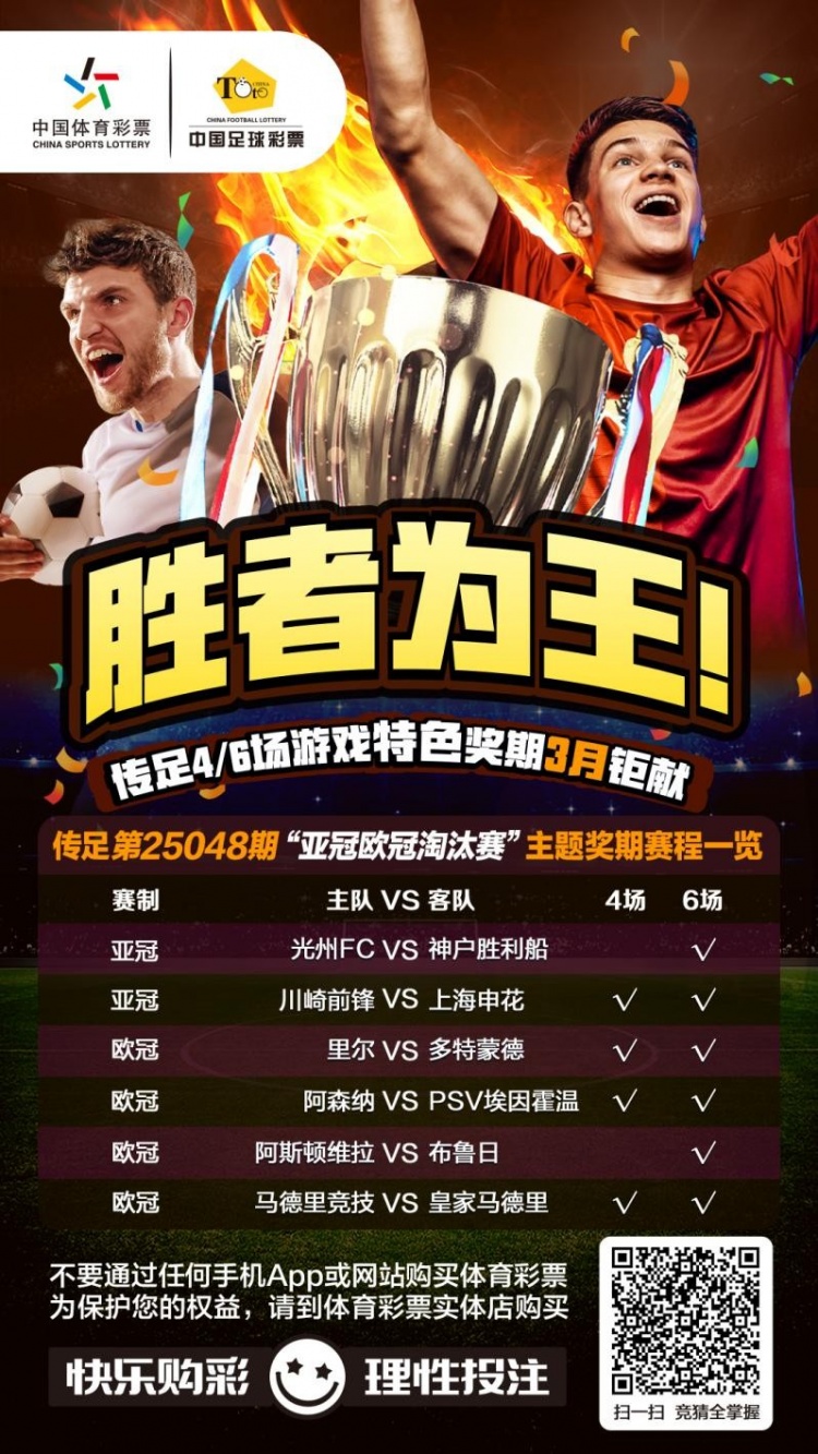  勝者為王！傳足特色獎(jiǎng)期第25048期聚焦亞冠歐冠淘汰賽